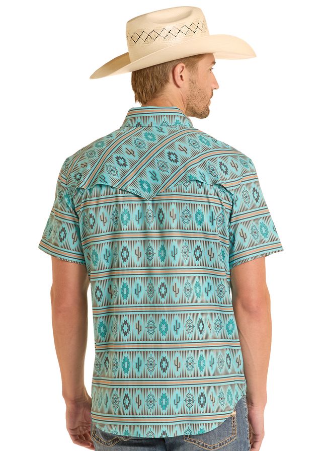 8691 Rock & Roll Men's TEK Ripstop Convo Print Shirt