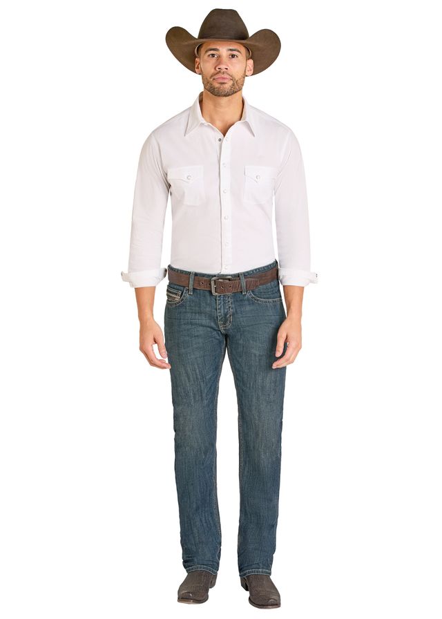 8013 Rock & Roll Men's Pistol Straight Stackable Jeans