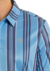 8728 Rock & Roll Men's Stripe Printed Polo