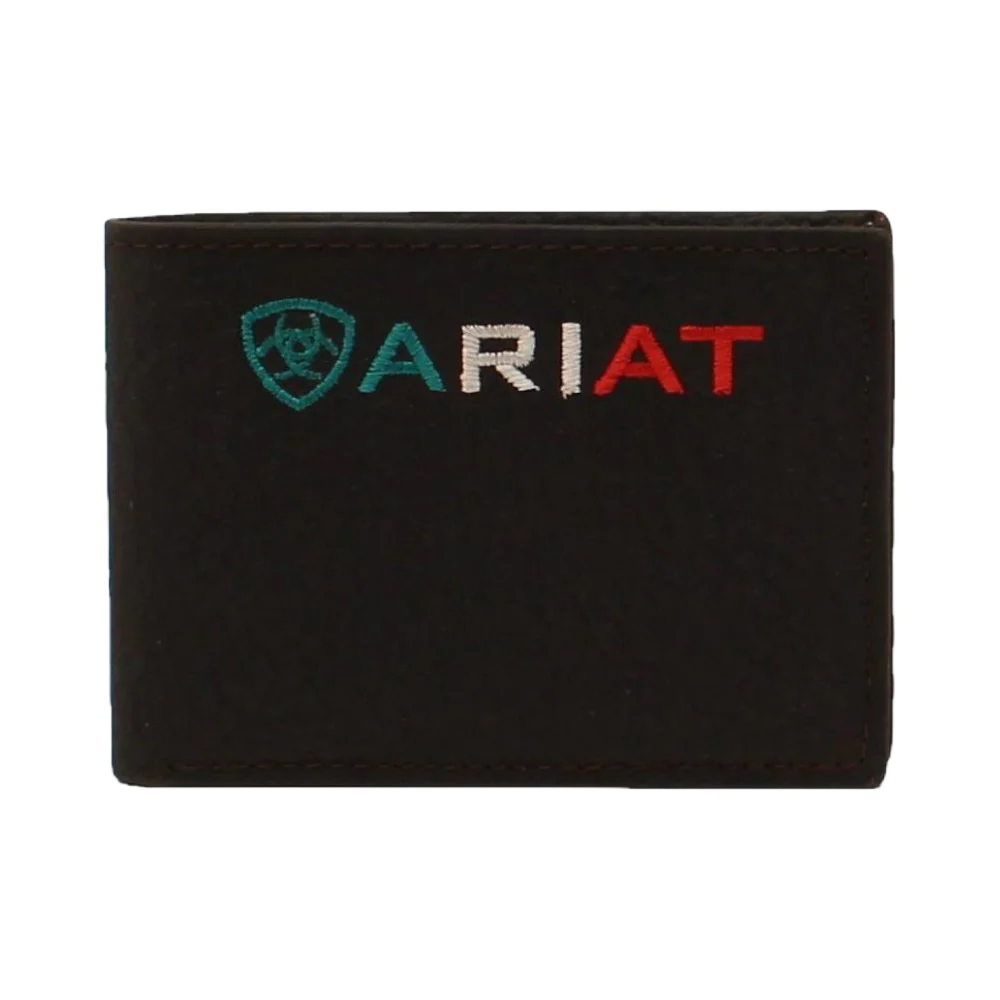 7282 Ariat Bi-fold Mexico Flag Logo Wallet