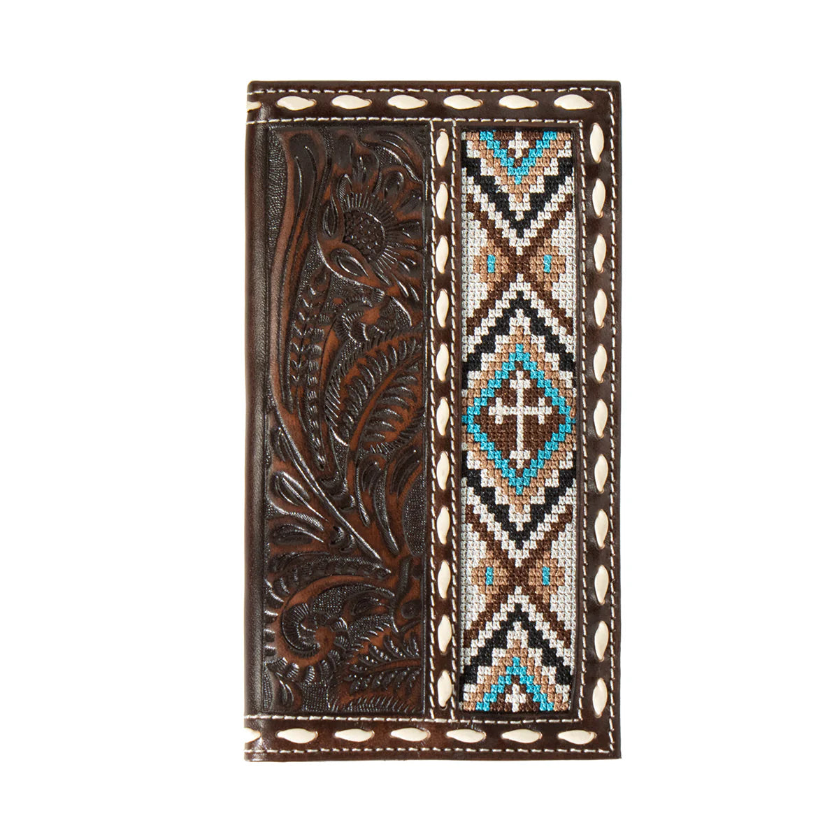 4402 Nocona Men's Cross Embroidered Inlay Rodeo Wallet