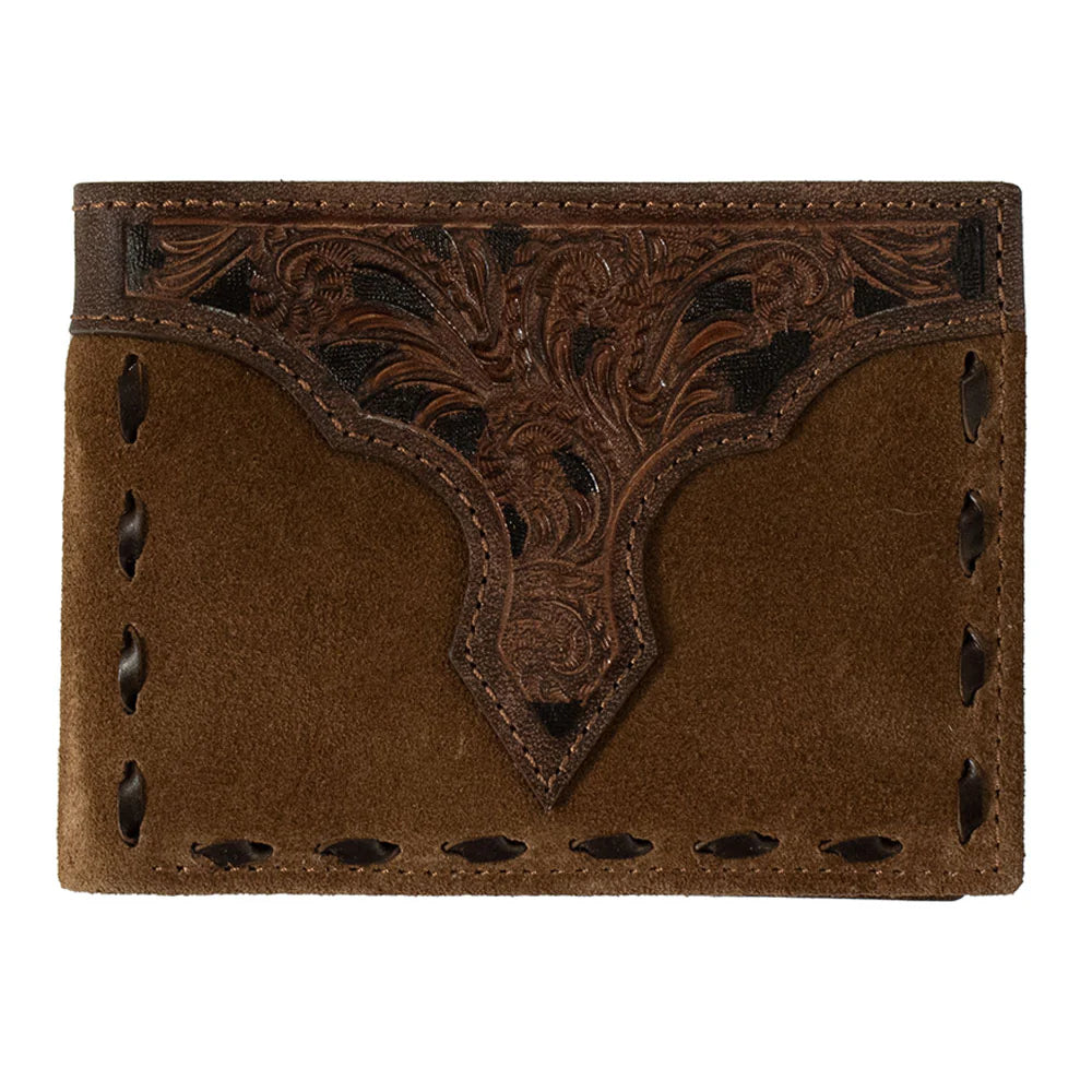 5008 Nocona Men's Bi-fold Roughout Wallet