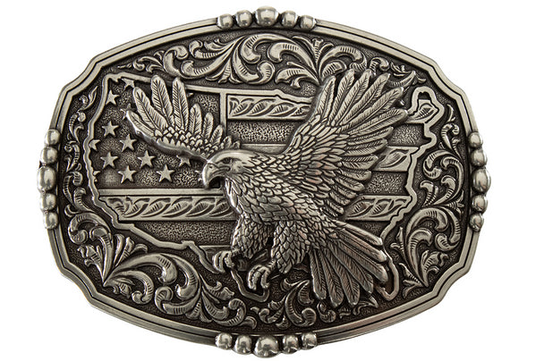 37944 Nocona American Flag Eagle Buckle