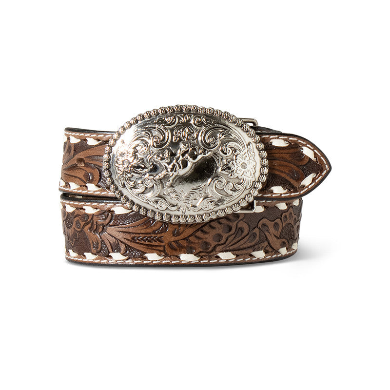 7802 Ariat Boy's Floral Hand Tooled Belt