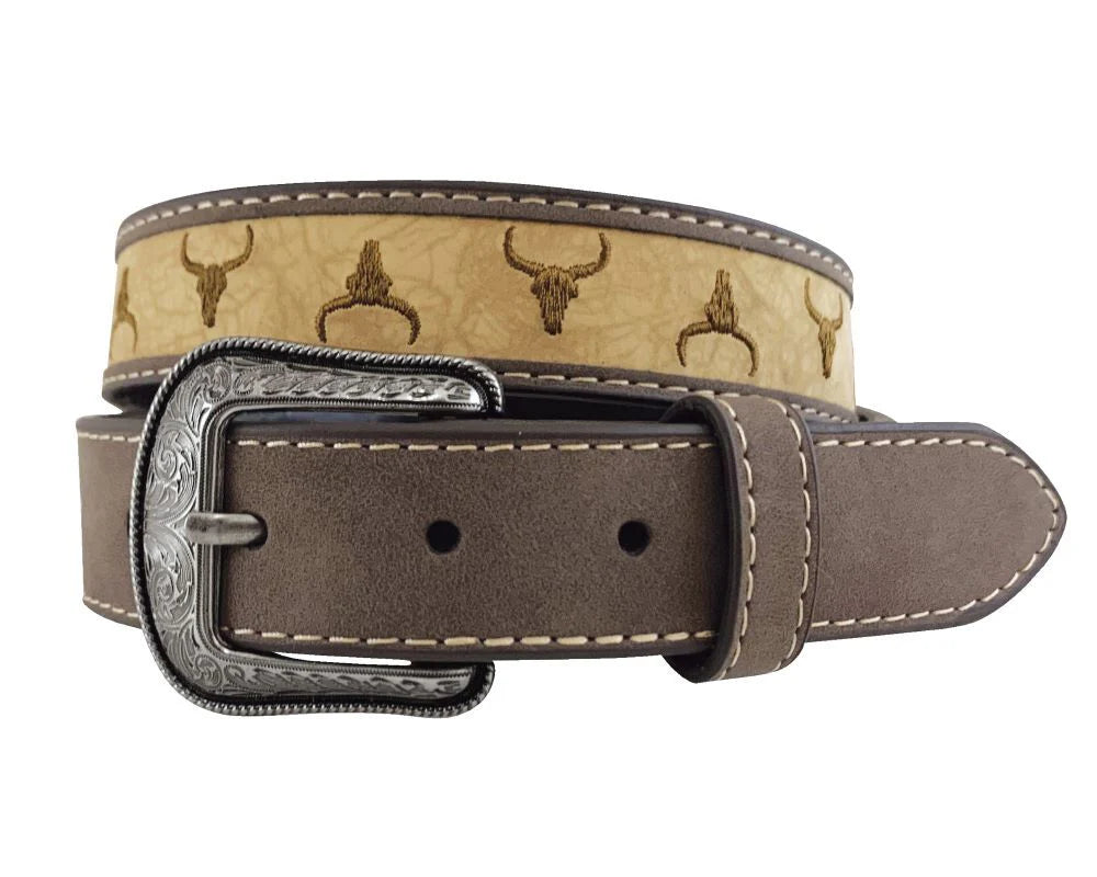 9300 Roper Boy's Leather Steer Head Belt