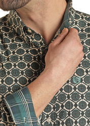 2618 Rock & Roll Men's Medallion Snap Shirt