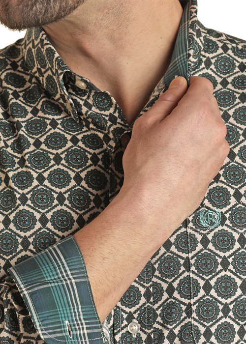 2618 Rock & Roll Men's Medallion Snap Shirt