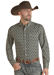 2618 Rock & Roll Men's Medallion Snap Shirt