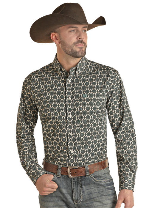2618 Rock & Roll Men's Medallion Snap Shirt