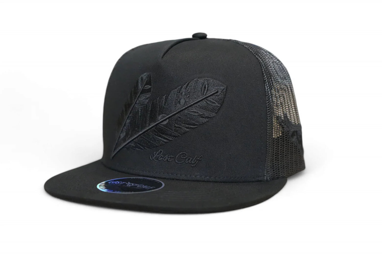 8970 Lost Calf Men's Blackout Tribe Flat Brim Cap