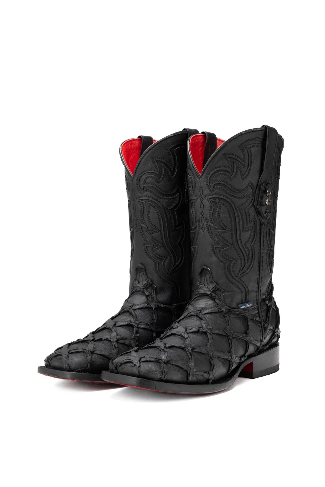 7596 Rock'em Bruce Shelby Pirarucu Wide Square Boots