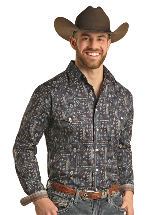 2815 Panhandle Men's Long Sleeve Snap Shirt