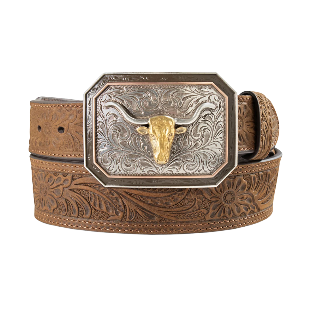 3244 Ariat Men's Floral Embossed Western Belt