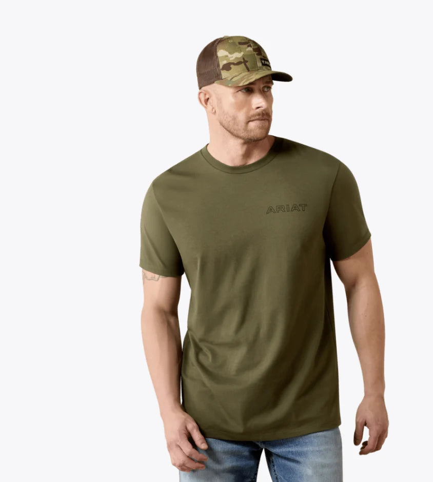 9616 Ariat Men's Rust Serape Shield T-Shirt