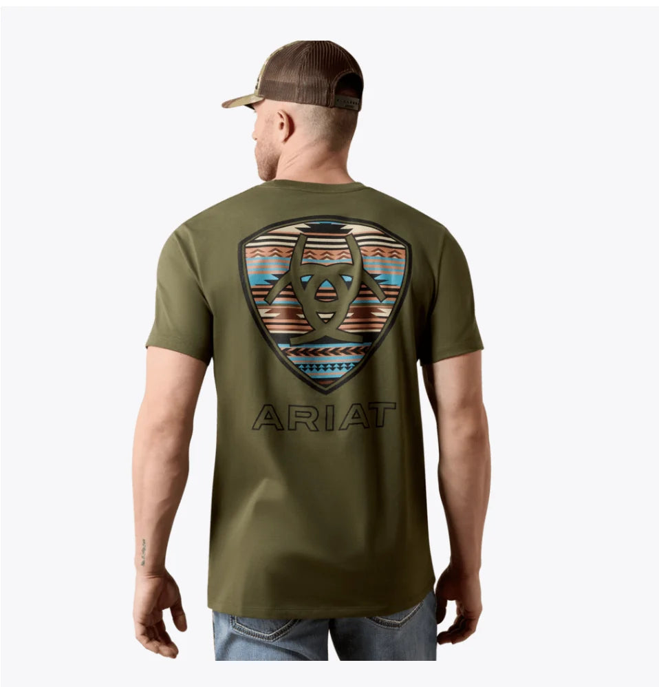 9616 Ariat Men's Rust Serape Shield T-Shirt