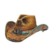 CA-2418 Stampede Evvie Bangora Straw Hat