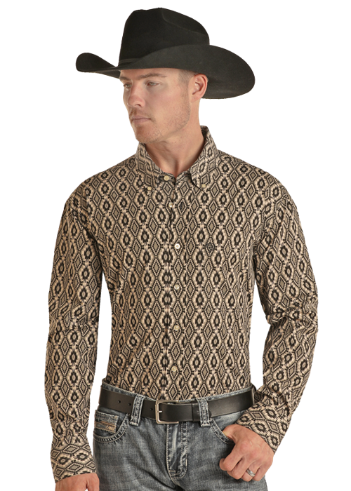 2521 Rock & Roll Men's Aztec Vintage Shirt