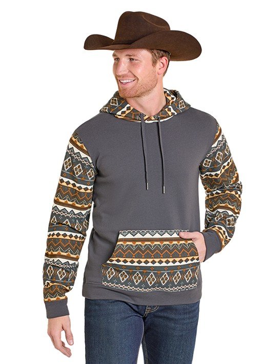 7705 Rock & Roll Men's Color-Blocked Hoodie
