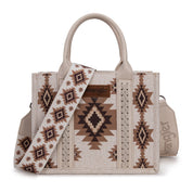 WG226 Wrangler Ladies Aztec Pattern Tote/Crossbody