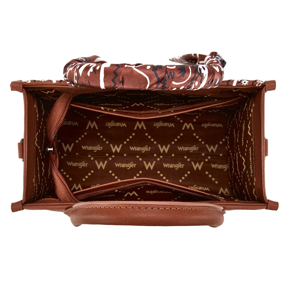WG331 Wrangler Braided Paisly Tote Bag
