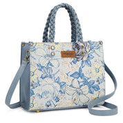 WG438 Wrangler Floral Print Braided Tote Bag