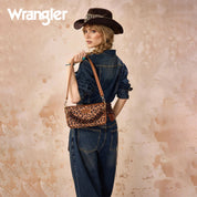 WG474 Wrangler Western Leopard Print Shoulder Bag