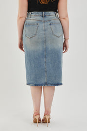 58792 Cello Jeans Ladies High Rise Midi Skirt
