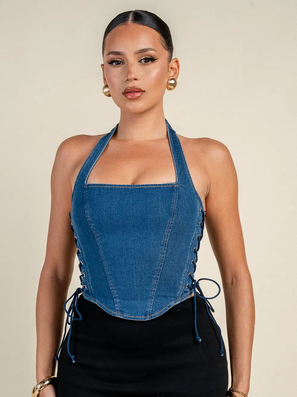 684D Privy  Ladies Corset Crop Top
