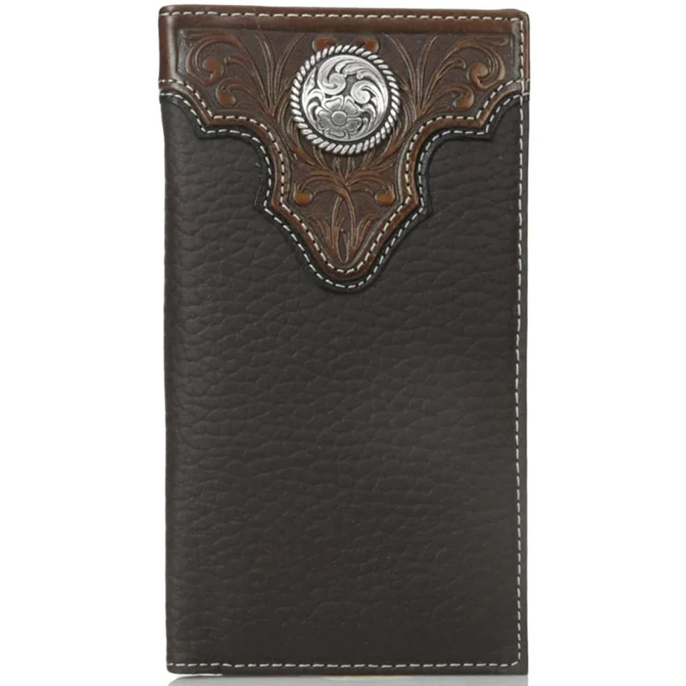 0202 Ariat Men's Rodeo Overlay W/ Concho Wallet