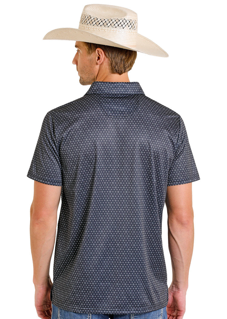 8331 Rock & Roll Men's Geo Print Polo