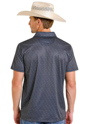 8331 Rock & Roll Men's Geo Print Polo