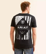 2896 Ariat Men's Wooden Diamond Flag T-Shirt