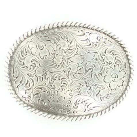 37222 Nocona Round Floral Western Buckle
