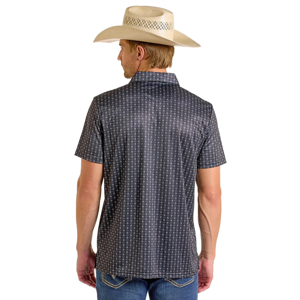 6617 Rock & Roll Men's Geo Print Polo
