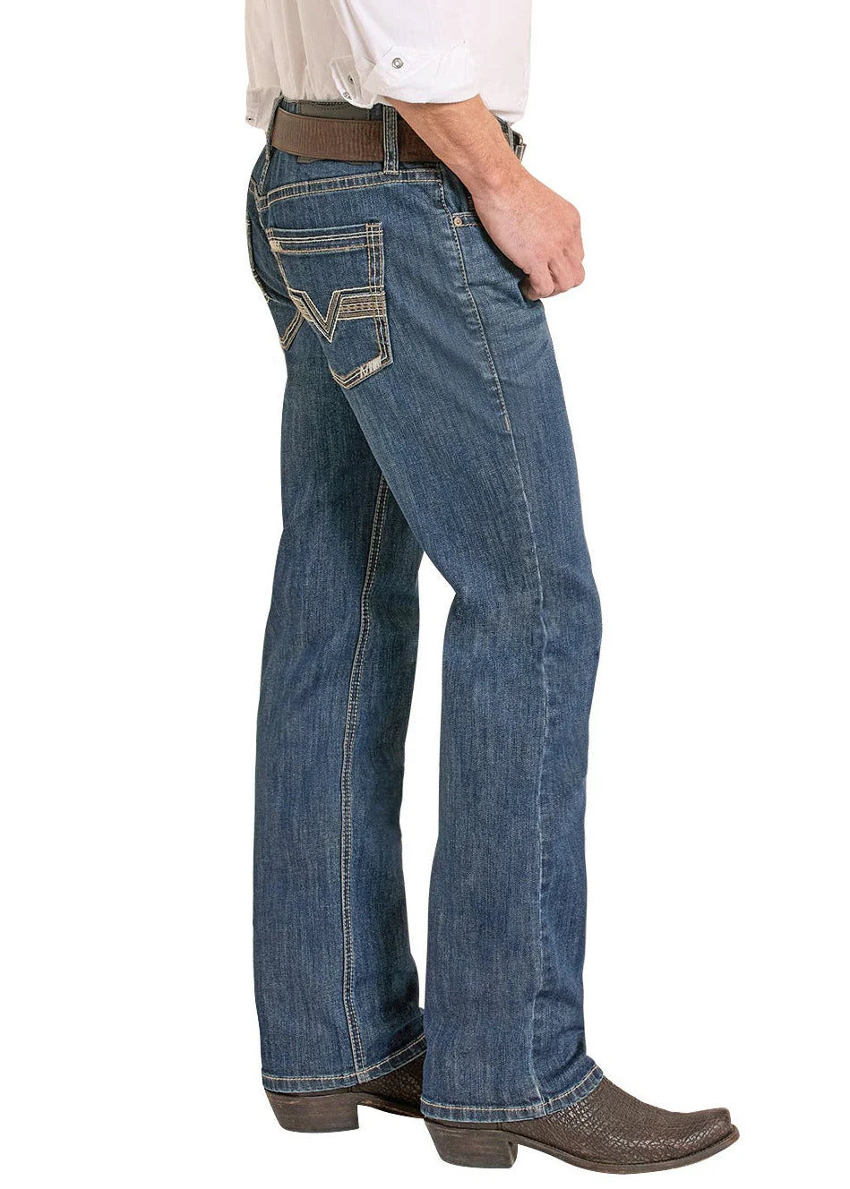 8580 Rock & Roll Men's Pistol Stackable Bootcut Jeans