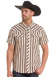 0087 Rock & Roll Men's Printed Stripe TEK Core shirt