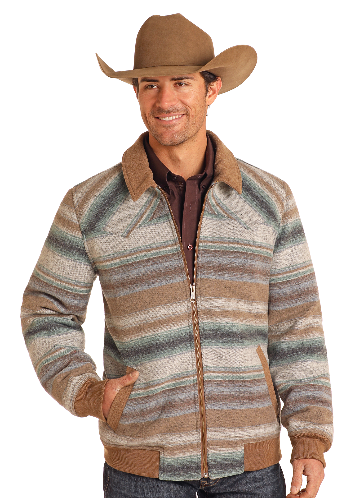 4073 Powder River Serape Wool Bomber Jacket – El Rodeo Western Wear