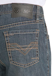 9116 Rock & Roll Men's Bravo Tapered Bootcut Jeans
