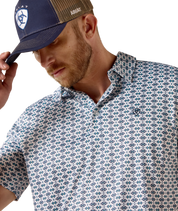 1493 Ariat Men's All Over Print Short Sleeve Polo