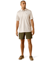 1496 Ariat Men's All Over Print Short Sleeve Polo