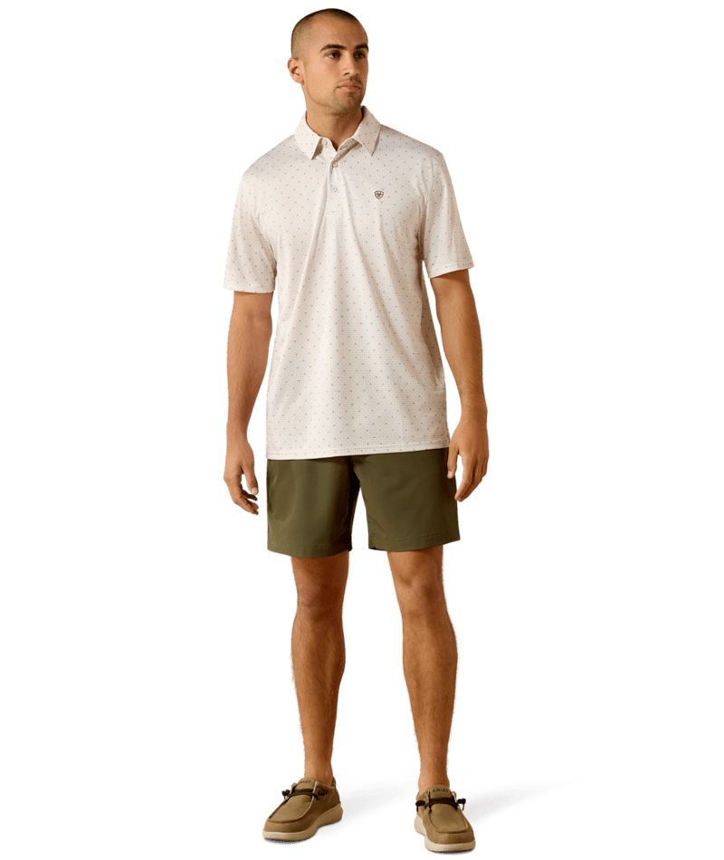 1496 Ariat Men's All Over Print Short Sleeve Polo
