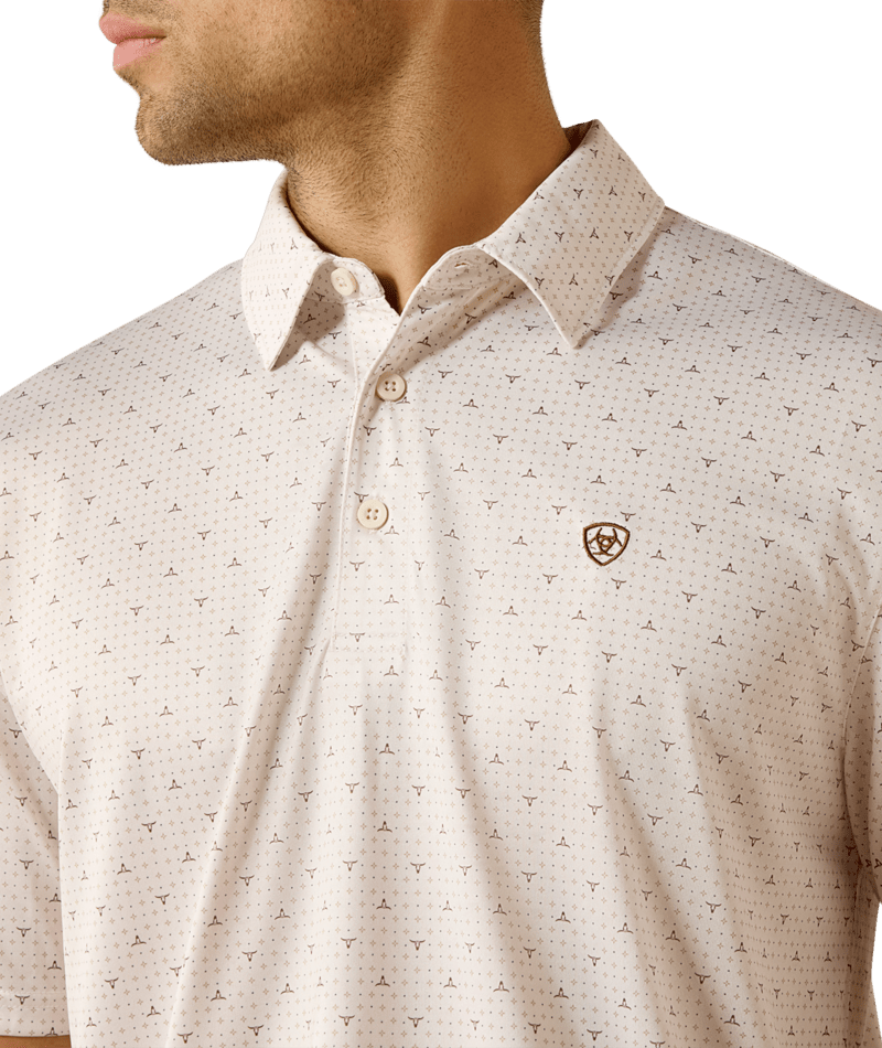 1496 Ariat Men's All Over Print Short Sleeve Polo