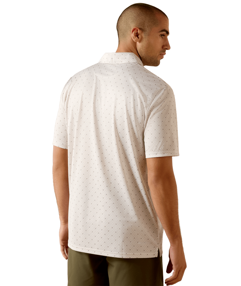 1496 Ariat Men's All Over Print Short Sleeve Polo