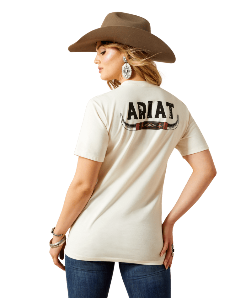 2431 Ariat Ladies Bull Horns Short Sleeve T-Shirt