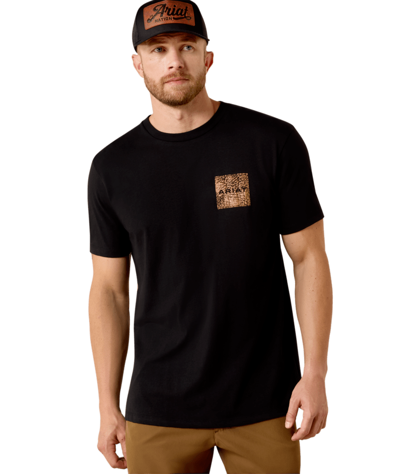 1159 Ariat Men's Boot Leather Patch T-Shirt