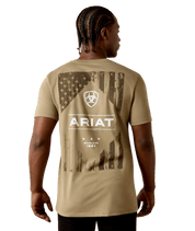 0421 Ariat Men's Wooden Diamond Flag T-Shirt