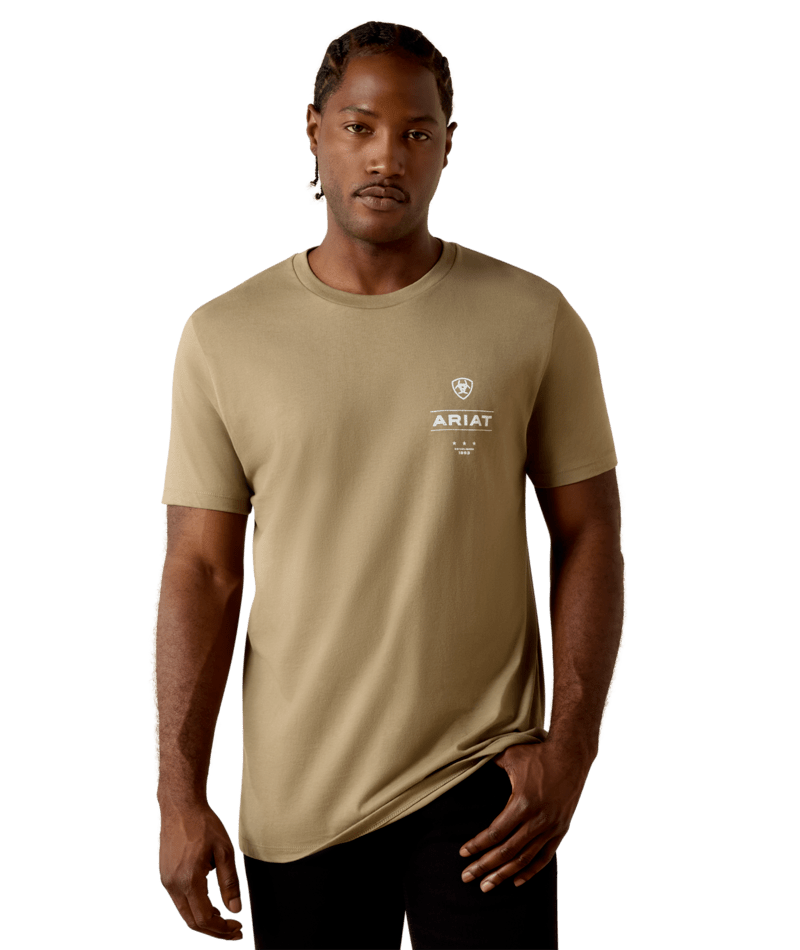 0421 Ariat Men's Wooden Diamond Flag T-Shirt