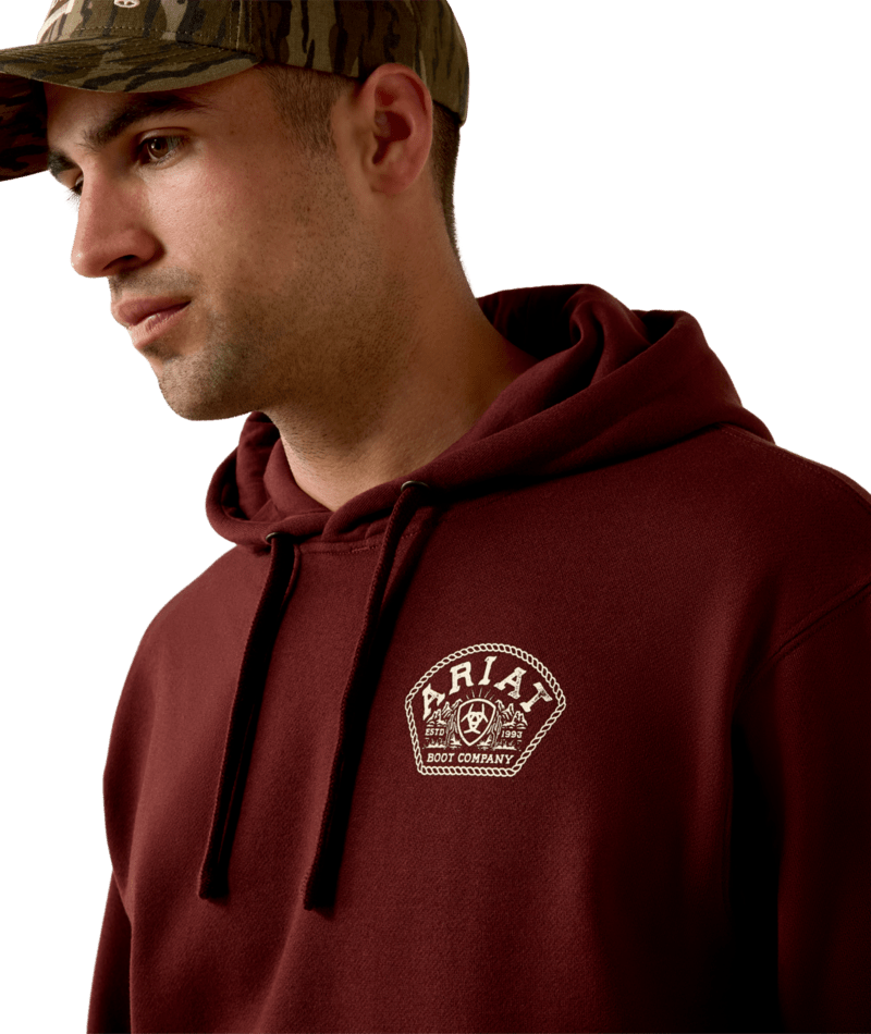 0695 Ariat Men's Roped Out Desert Badge Hoodie