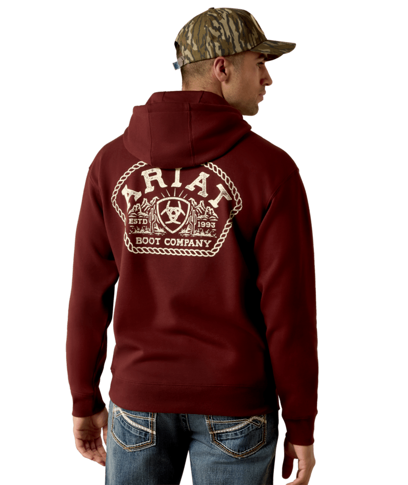 0695 Ariat Men's Roped Out Desert Badge Hoodie