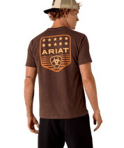 3963 Ariat Men's Stripe Patriotic Badge Short Sleeve T-Shirt
